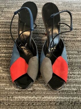 Vintage color block heel 8